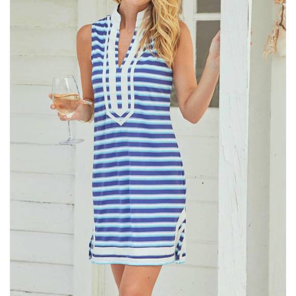 Cabana Life Women's UPF 50+ Sleeveless Shift Dress - Sun Protective Cover Up